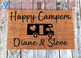 Wozoro Doormat Camping Personalized Happy Campers Size 18 x 30, 24 x 36, 36 x 60 inch