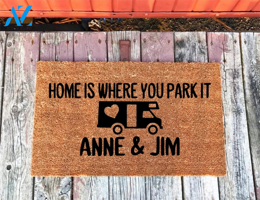 Wozoro Doormat Camping Personalized Home Is Where You Park It Size 18 x 30, 24 x 36, 36 x 60 inch