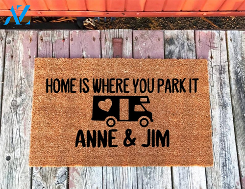 Wozoro Doormat Camping Personalized Home Is Where You Park It Size 18 x 30, 24 x 36, 36 x 60 inch