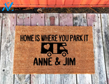 Wozoro Doormat Camping Personalized Home Is Where You Park It Size 18 x 30, 24 x 36, 36 x 60 inch