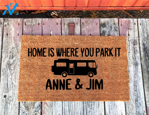 Wozoro Doormat Camping Personalized Home Is Where You Park It Size 18 x 30, 24 x 36, 36 x 60 inch