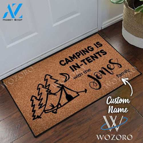 Wozoro Doormat Camping Personalized In Tents Size 18 x 30, 24 x 36, 36 x 60 inch