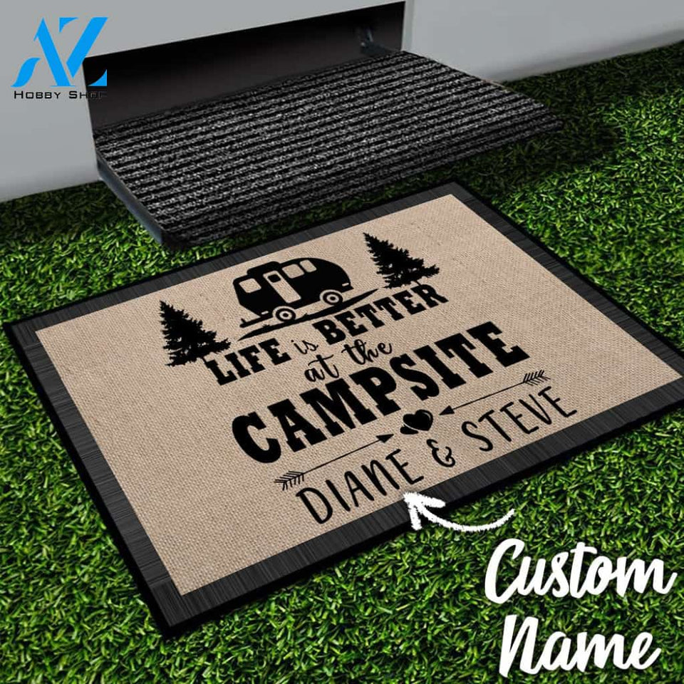 Wozoro Doormat Camping Personalized Life Is Better At The Campsite