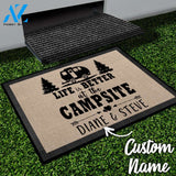 Wozoro Doormat Camping Personalized Life Is Better At The Campsite