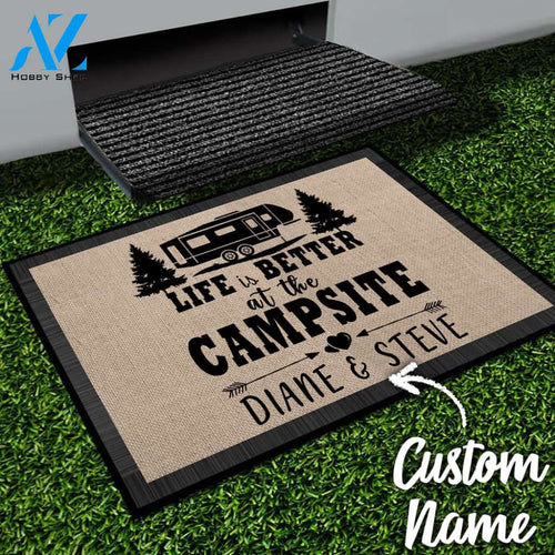Wozoro Doormat Camping Personalized Popup Camper Life Is Better At The Campsite