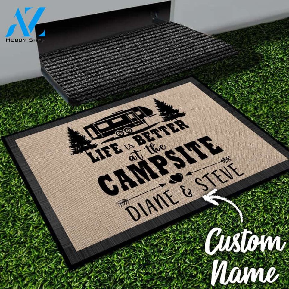 Wozoro Doormat Camping Personalized Popup Camper Life Is Better At The Campsite
