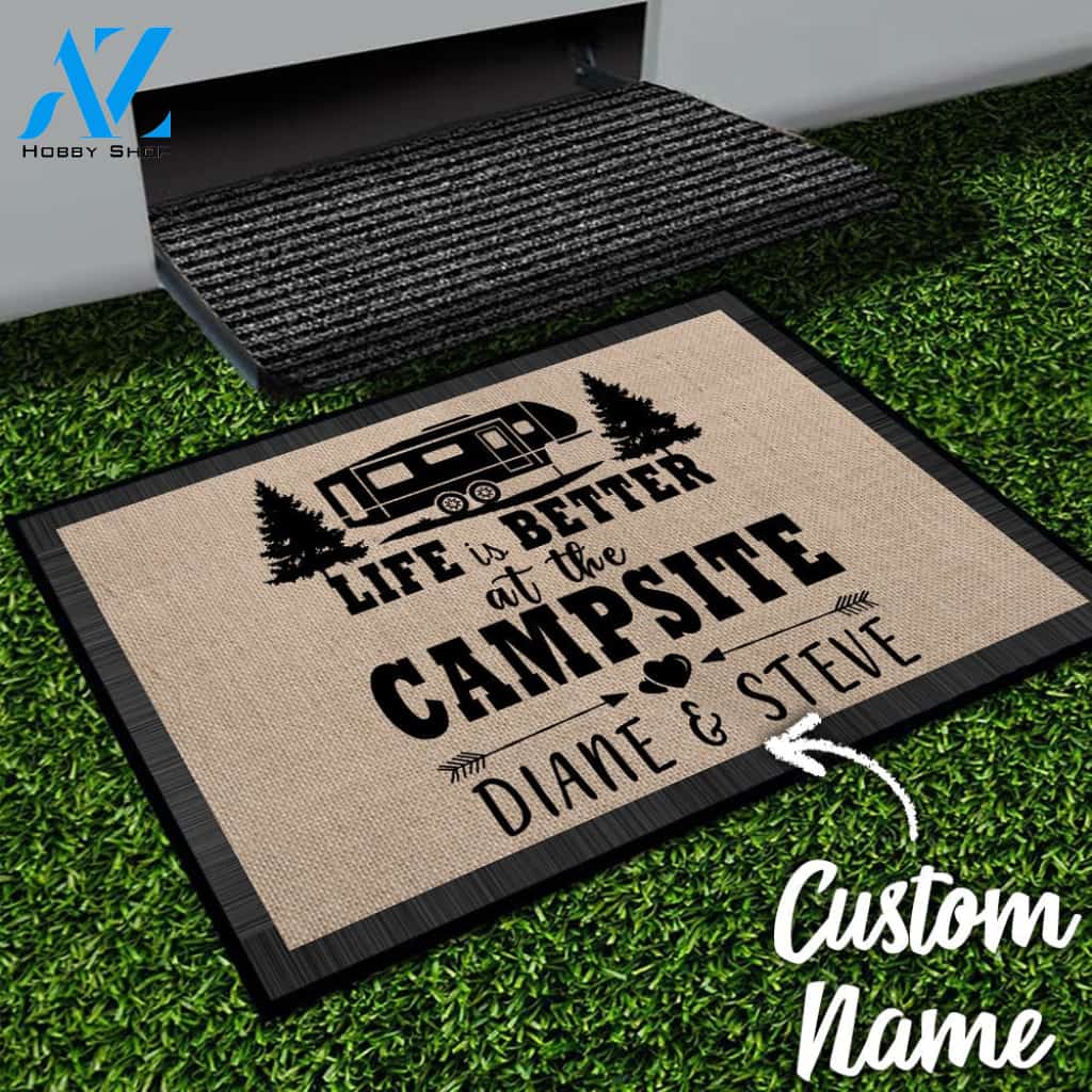 Wozoro Doormat Camping Personalized Popup Camper Life Is Better At The Campsite