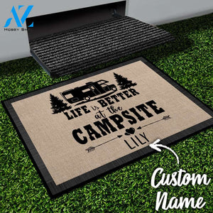 Wozoro Doormat Camping Personalized RV Camper Life Is Better At The Campsite