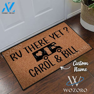 Wozoro Doormat Camping Personalized RV There Yet Happy Camper Size 18 x 30, 24 x 36, 36 x 60 inch