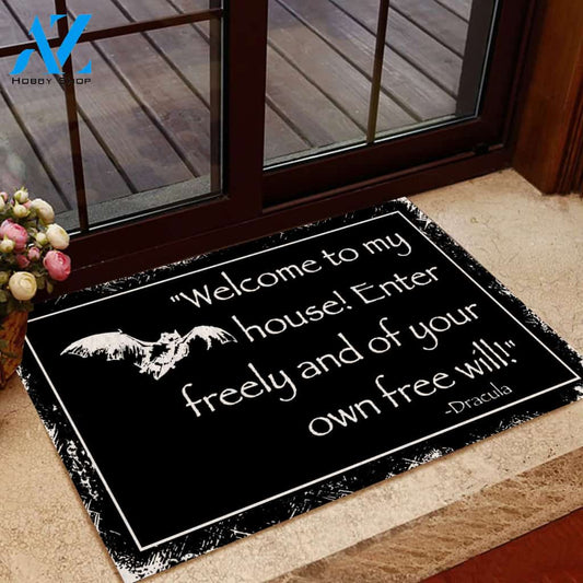 Doormat Dracula Quote Halloween