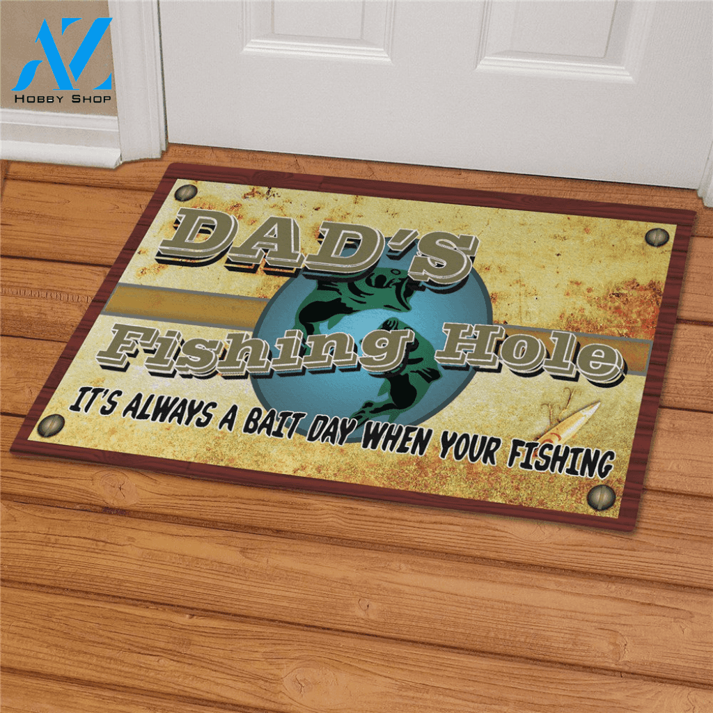 Wozoro Doormat Fishing It's Always A Bait Day When Your Fishing Size 18'' x 30'', 24'' x 36'', 36'' x 60''