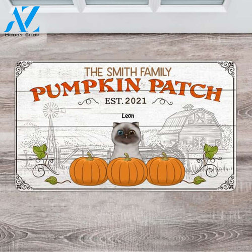 Personalized Doormat Halloween - Best Presents For Cat Lovers - Up To 3 Cats