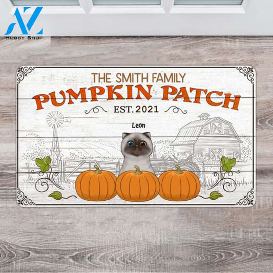 Personalized Doormat Halloween - Best Presents For Cat Lovers - Up To 3 Cats
