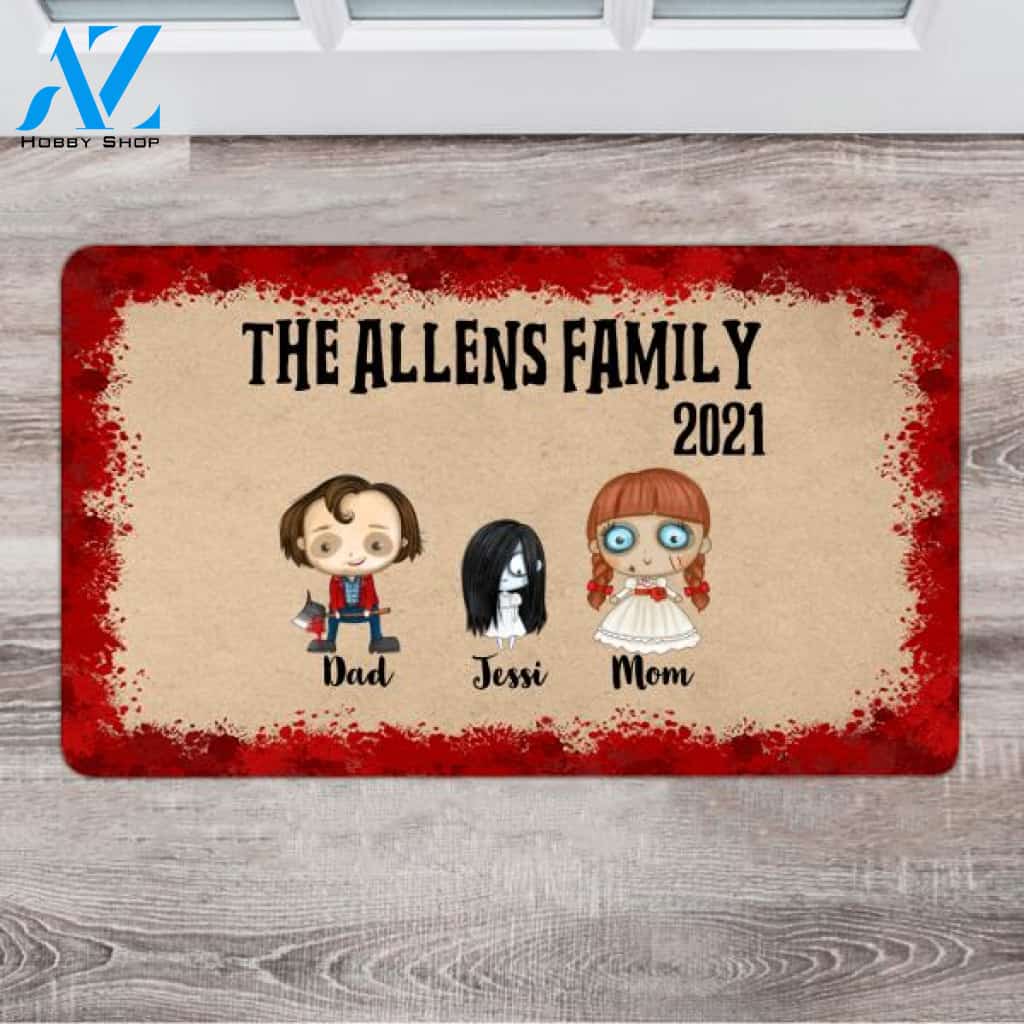 Personalized Doormat Halloween - Custom Family Gifts - Up To 9 Members