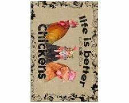 Doormat Life Is Better - Chicken Doormat