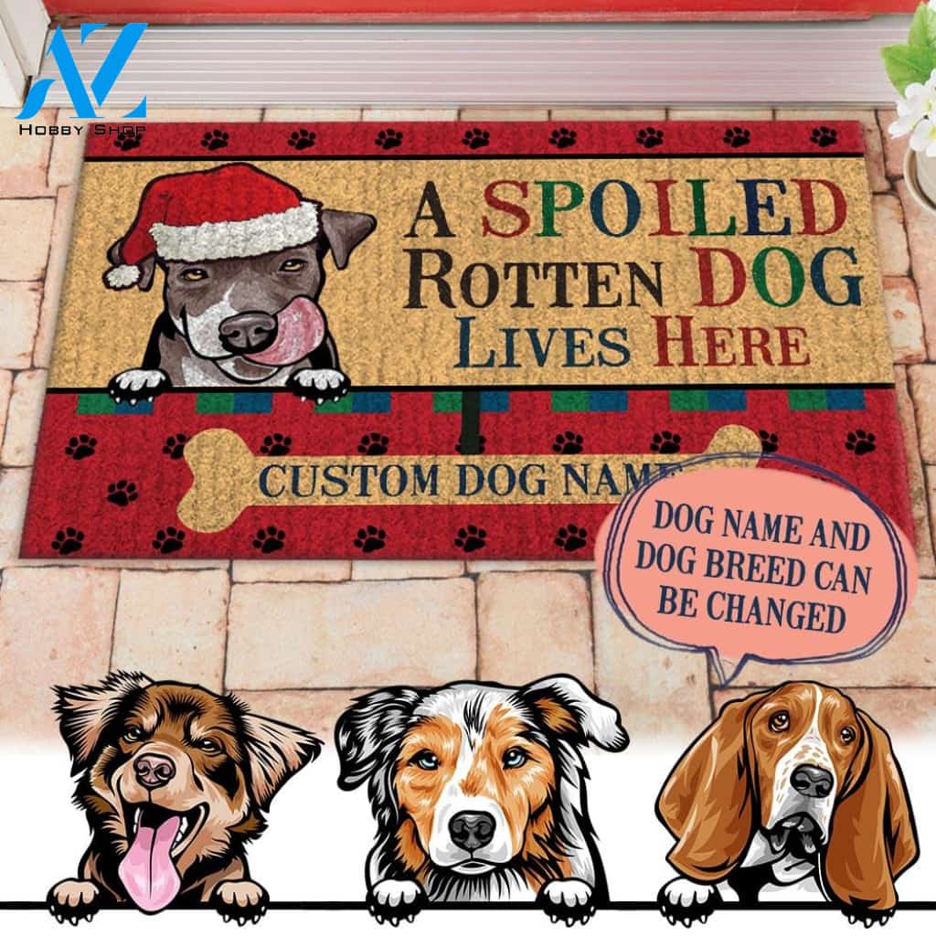 Doormat Personalized Dog & Name 3D Printing HLT-DNQ003 | Welcome Mat | House Warming Gift