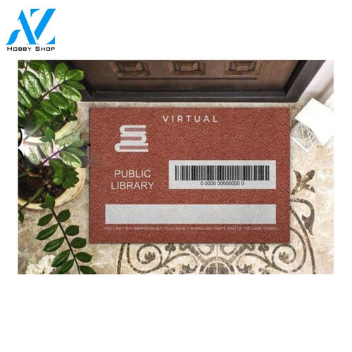 Doormat Reading Library Card Doormat Welcome Mat House Warming Housewarming Gift Welcome Door Mat Warm House Gift Welcome Mat Gift for Friend Family