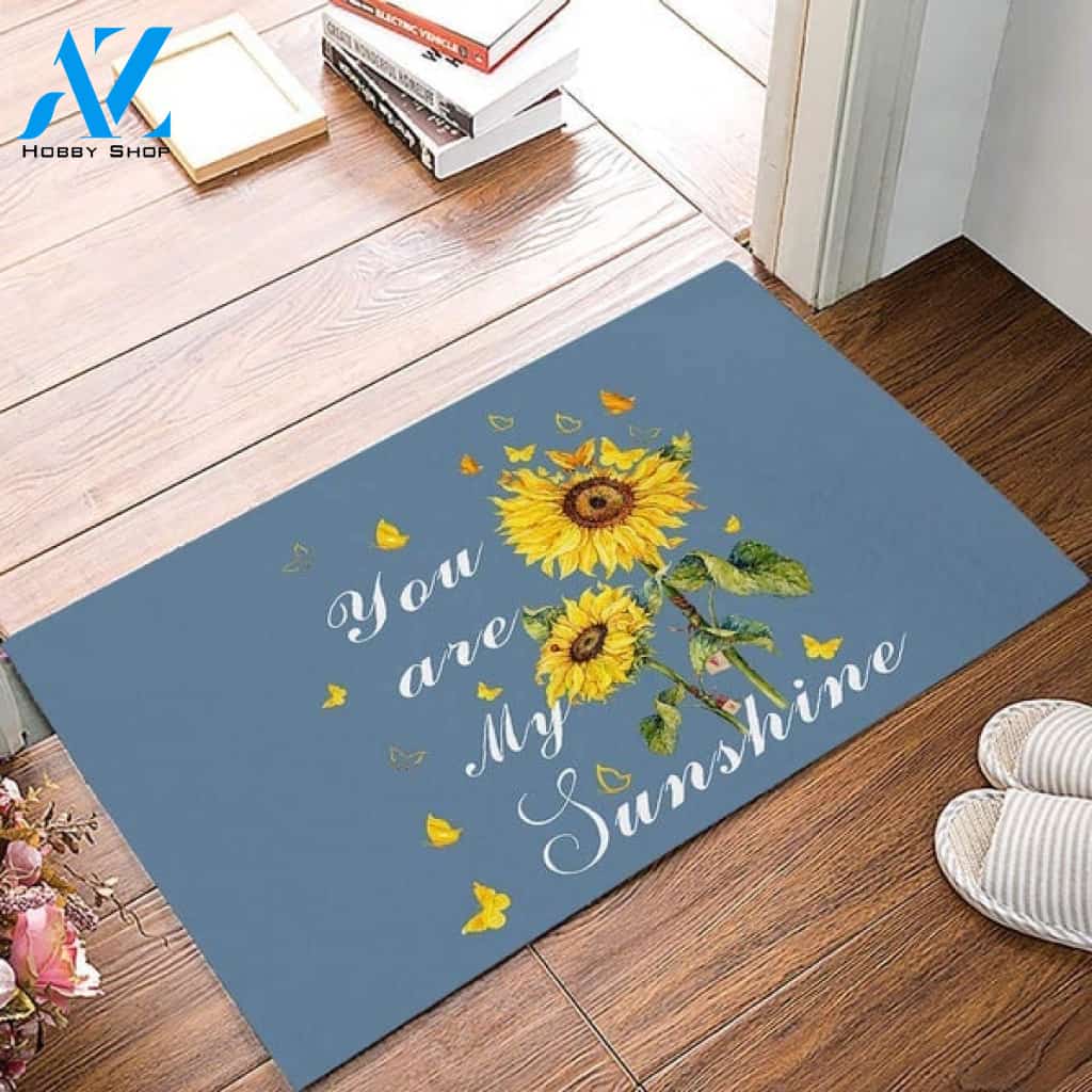 Doormats Entrance Rugs Sunflowers Butterfly Entryway Doormat Floor Rug Housewarming Gift Home Living Home Decor Funny Doormat Gift Idea