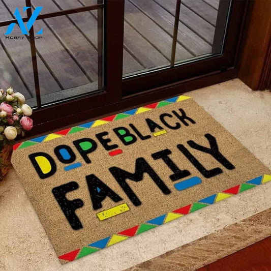 Dope Black Family African American Doormat