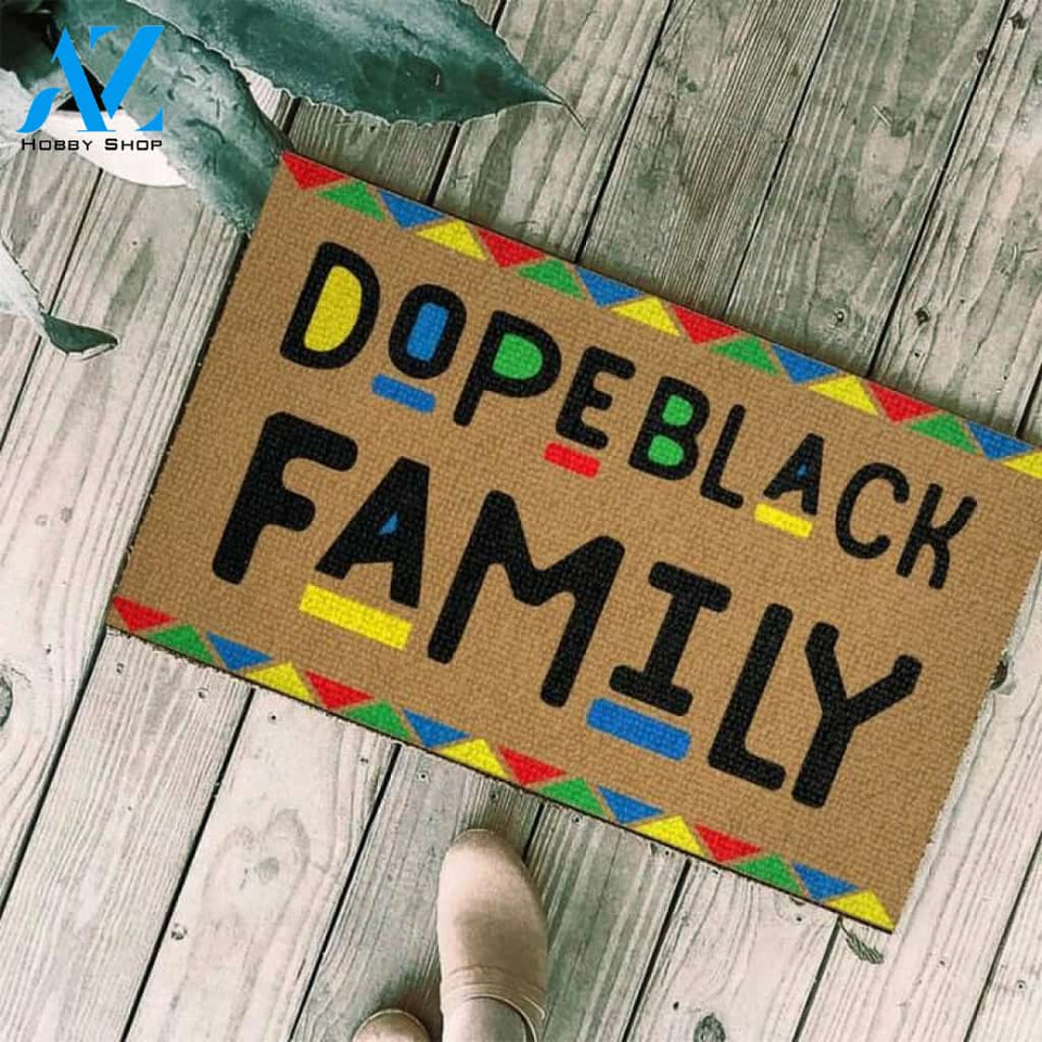Dope black family Black People Doormat | Welcome Mat | House Warming Gift