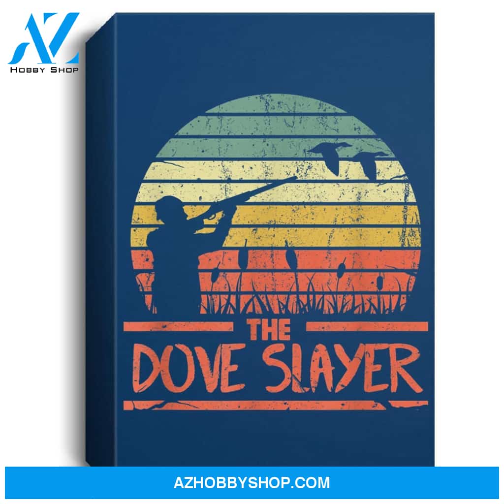 Dove Hunt Funny Retro Hunting Vintage Portrait Canvas