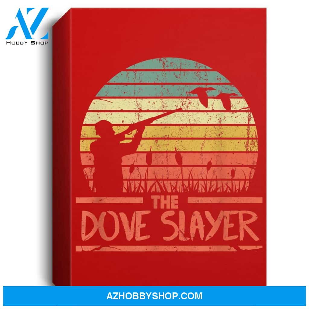 Dove Hunt Funny Retro Hunting Vintage Portrait Canvas