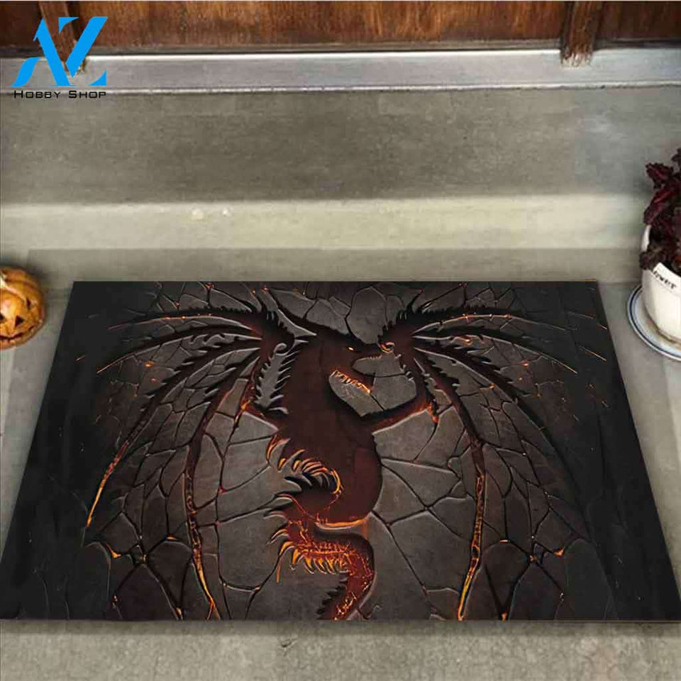 Dragon 3D Pattern Print Doormat