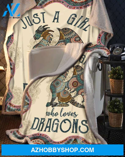 Dragon Blanket, Just A Girl Who Loves Dragons Mandala