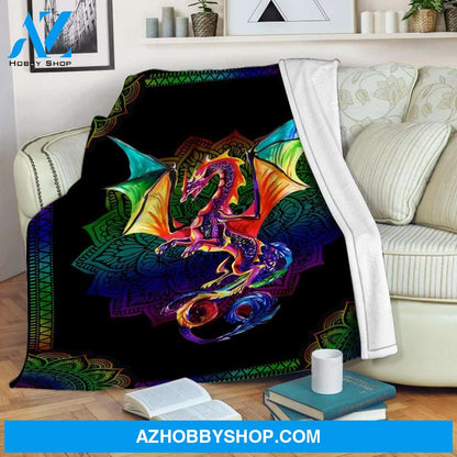 Dragon Colorful Fleece Blanket