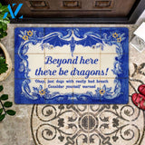 Dragon & Dog Consider Yourself Warned Doormat | Welcome Mat | House Warming Gift