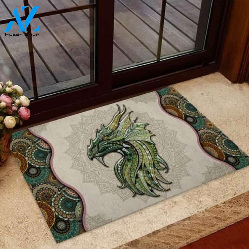 Dragon Lovers Dragon Mandala Doormat | Welcome Mat | House Warming Gift