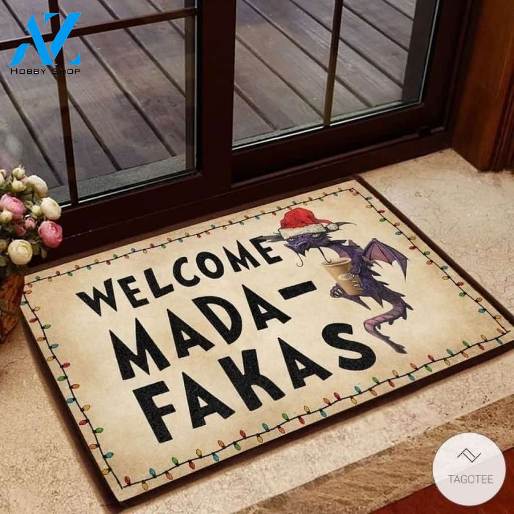 Dragon Santa Claus Welcome Mada-Fakas Doormat