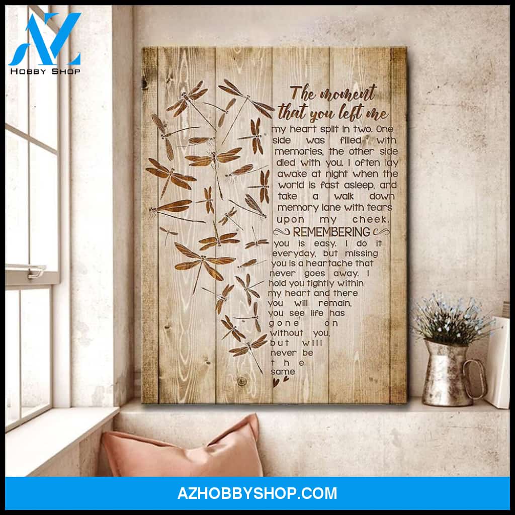 Dragonflies The Moment That You Left Me Canvas