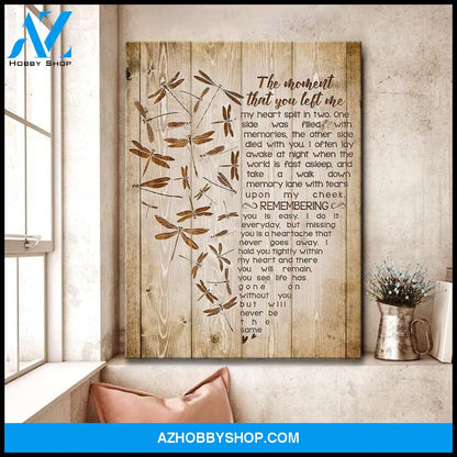 Dragonflies The Moment That You Left Me Canvas