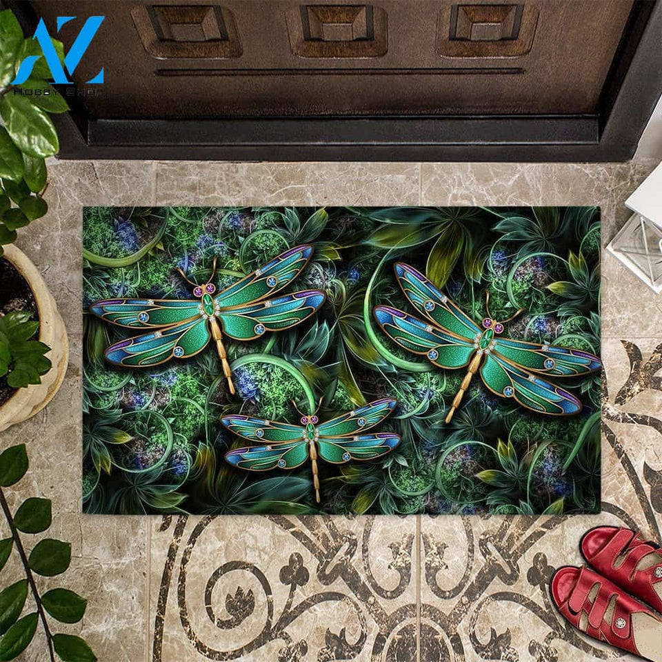 Dragonfly Aesthetic Nature Doormat | Welcome Mat | House Warming Gift