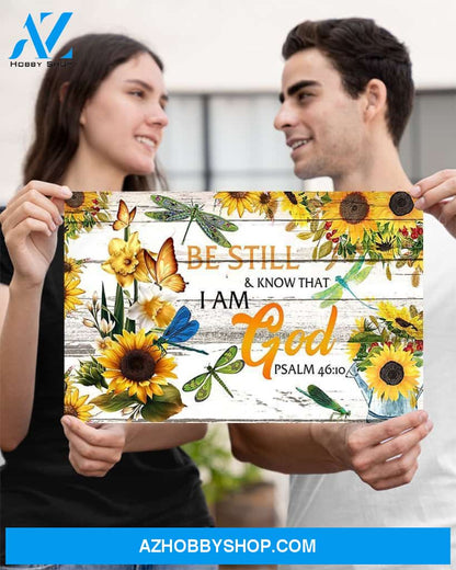 Dragonfly Be Still And Know That I Am God Gift Boyfriend Canvas Wall Art