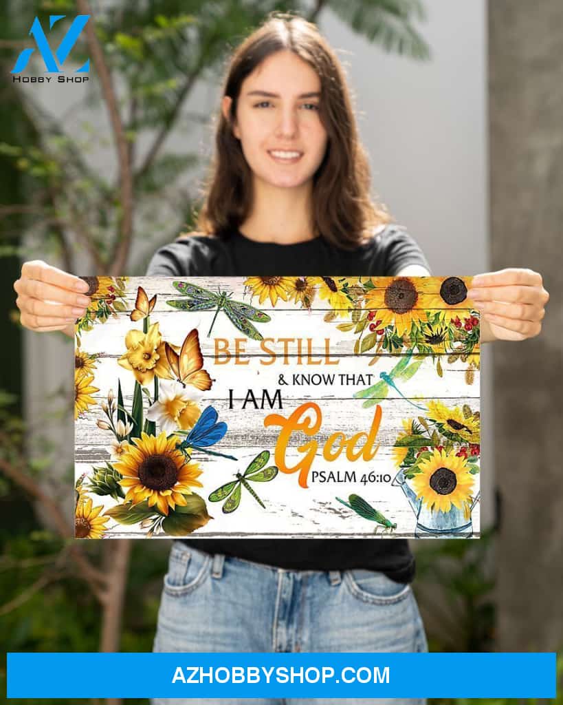 Dragonfly Be Still And Know That I Am God Gift Boyfriend Canvas Wall Art