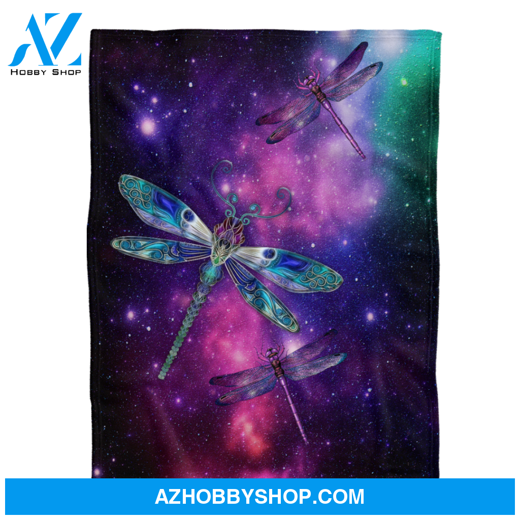 Dragonfly Blanket, Beautiful Dragonfly Purple Blanket