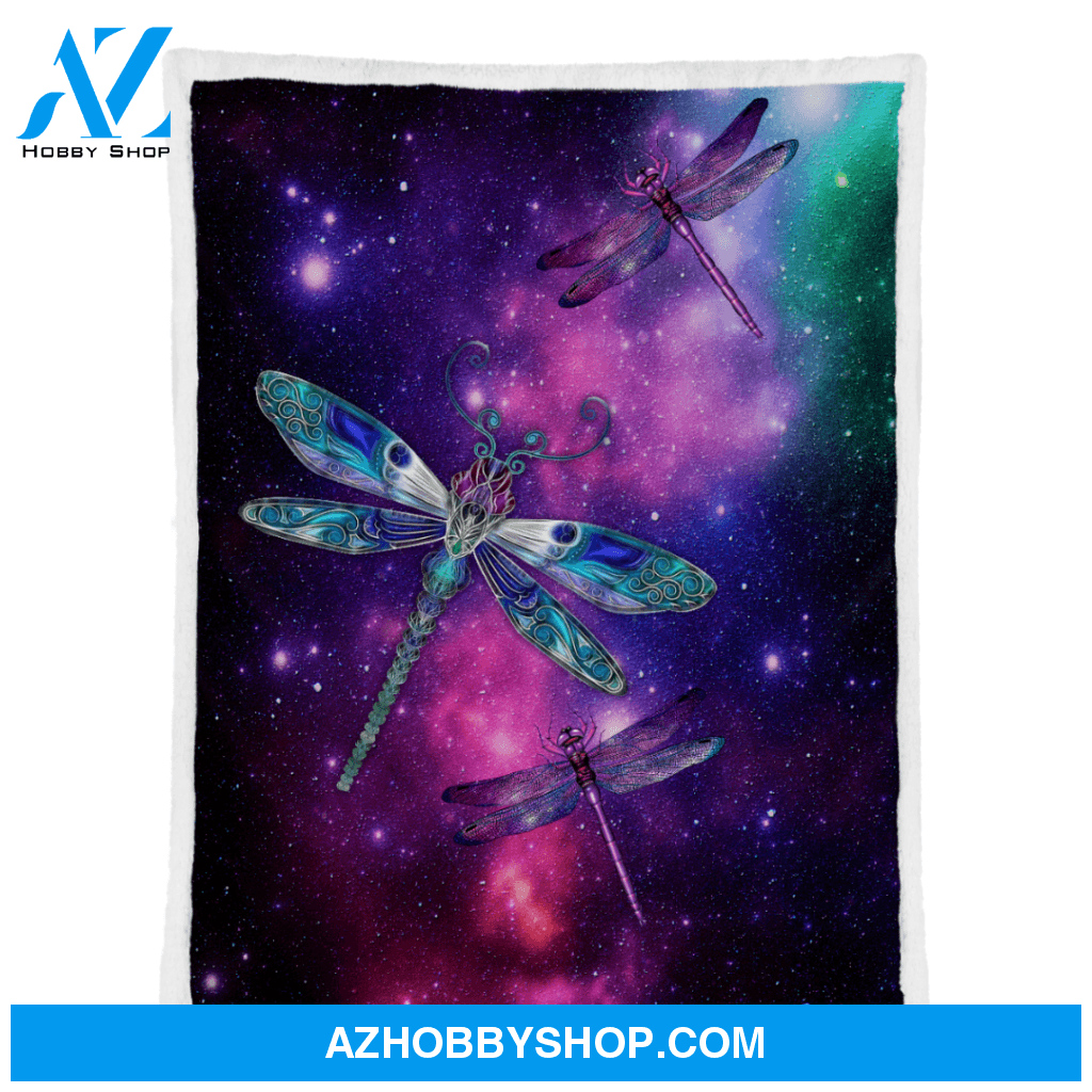 Dragonfly Blanket, Beautiful Dragonfly Purple Blanket