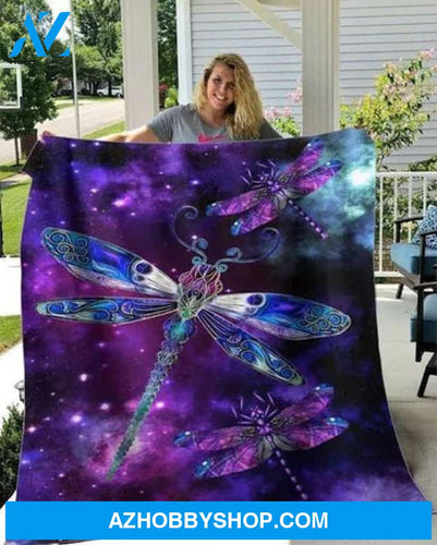 Dragonfly Blanket, Beautiful Dragonfly Purple Blanket