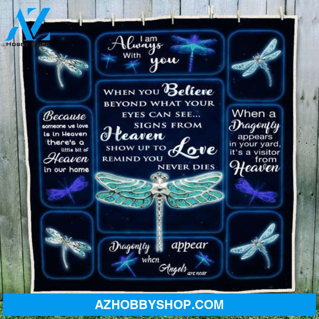 Dragonfly Blanket, I Am Always With You Dragonflies Blanket Gift For Dragonfly Lovers