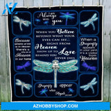 Dragonfly Blanket, I Am Always With You Dragonflies Blanket Gift For Dragonfly Lovers