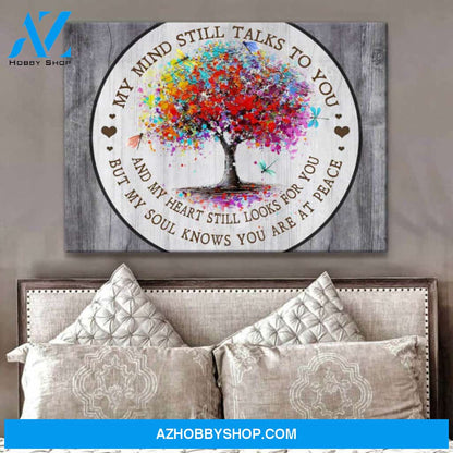 Dragonfly Canvas But My Soul Knows You Are At Peace Wall Art Decor | Moosfy Wrap Canvas Ready To Hang