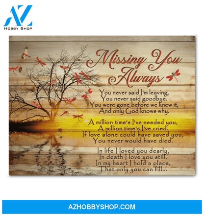 Dragonfly Canvas Giving Your Love Missing You Always
