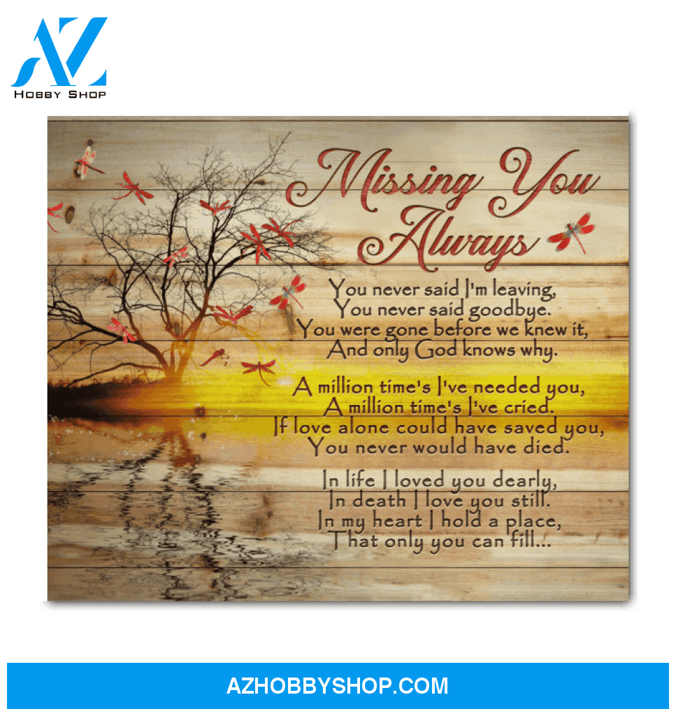 Dragonfly Canvas Giving Your Love Missing You Always