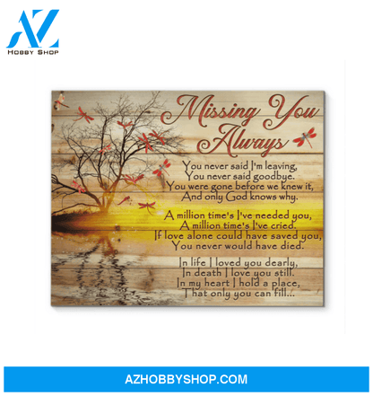 Dragonfly Canvas Giving Your Love Missing You Always