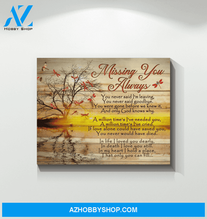 Dragonfly Canvas Giving Your Love Missing You Always