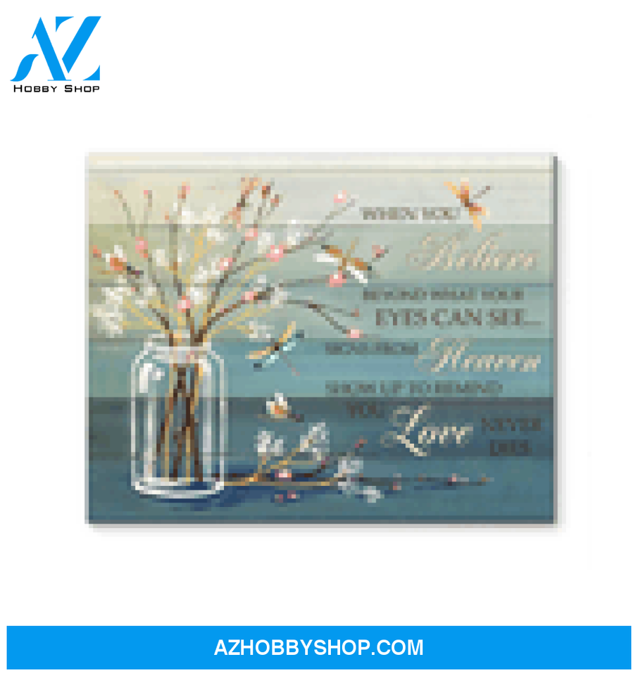 Dragonfly Canvas - Hanging Art For Living Room