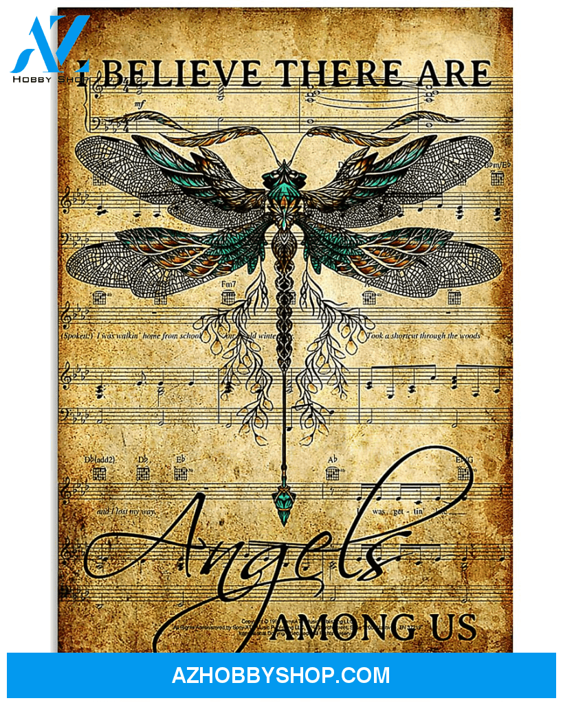 Dragonfly Canvas I Believe There Are Angels Among Us Matte Canvas