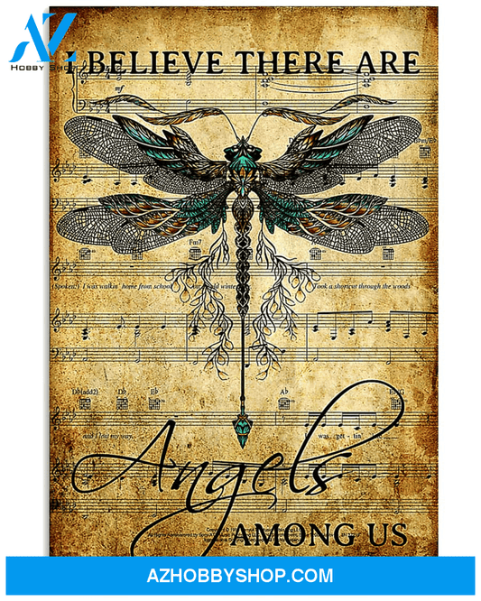 Dragonfly Canvas I Believe There Are Angels Among Us Matte Canvas
